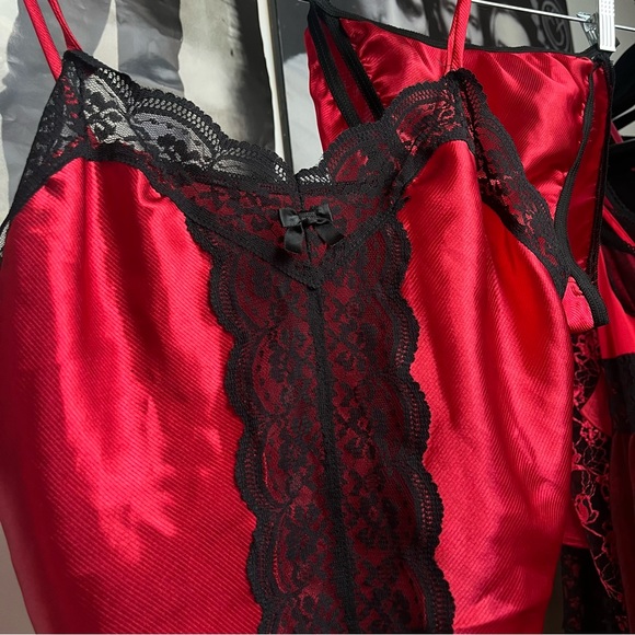 1980s two piece goth lingerie set - Picture 2 of 4